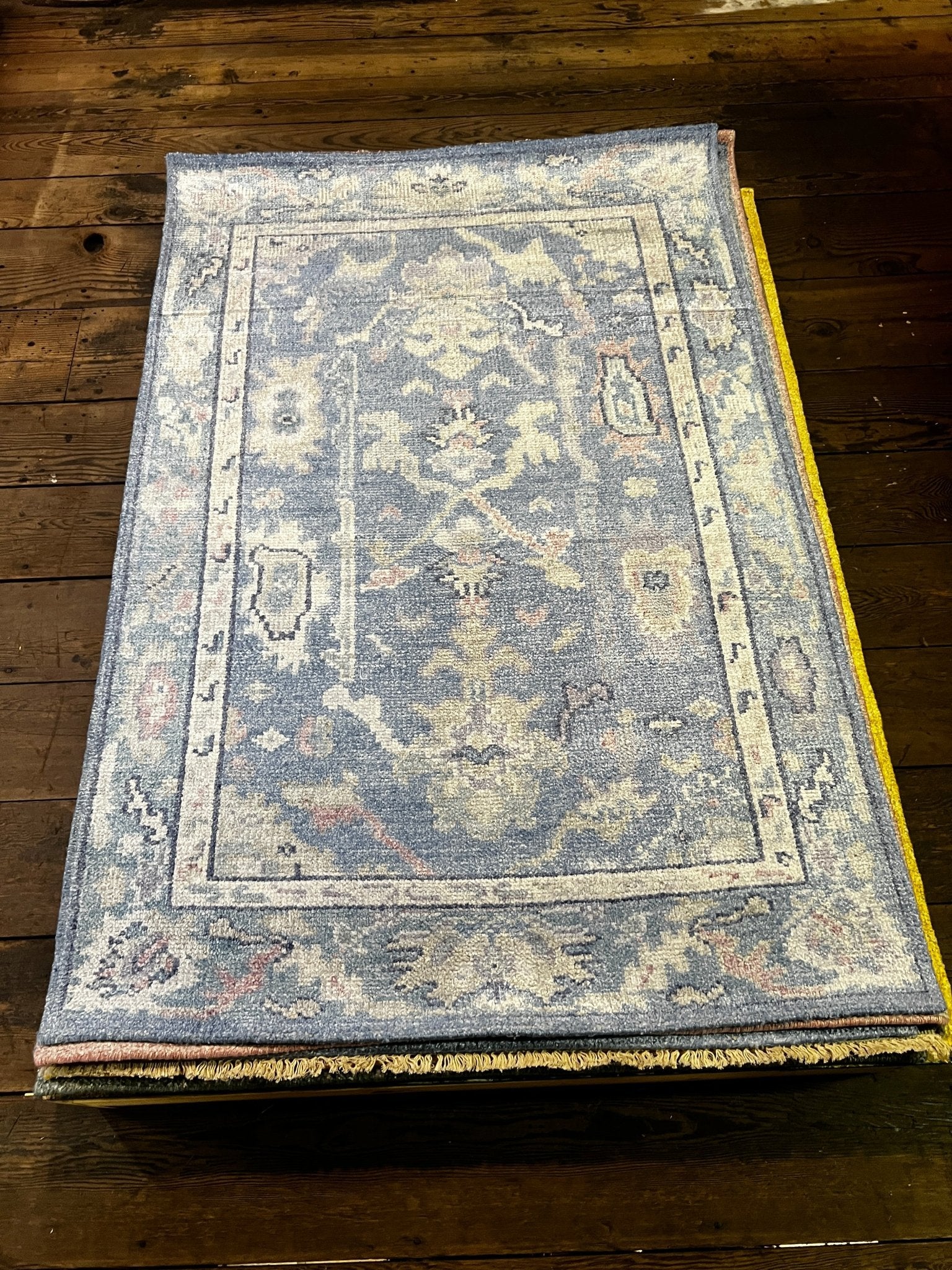 Klaartje 4x6 Light Blue Oushak | Banana Manor Rug Factory Outlet