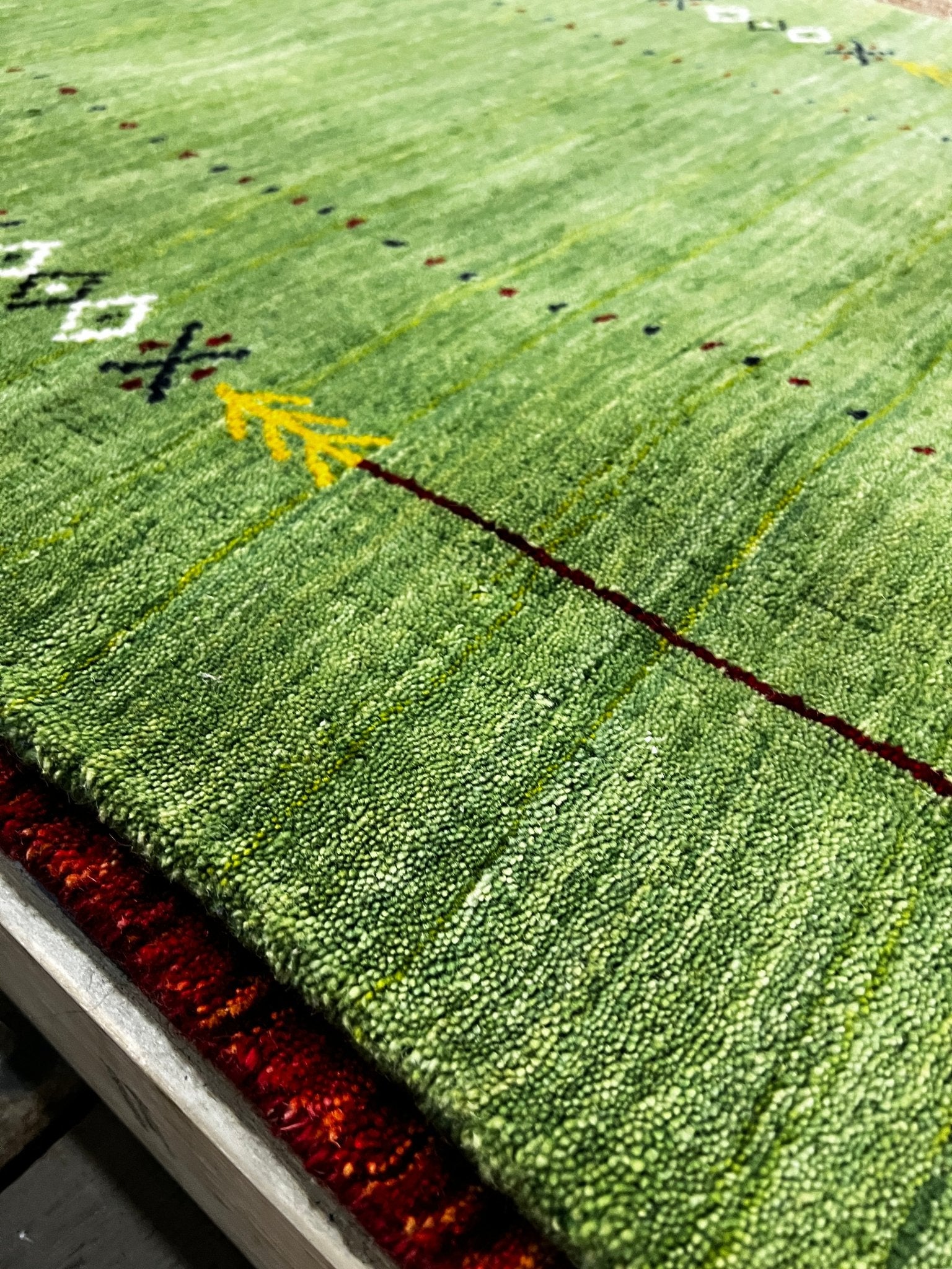 Kotoski 3x4.9 Green Handwoven Gabbeh Rug | Banana Manor Rug Factory Outlet