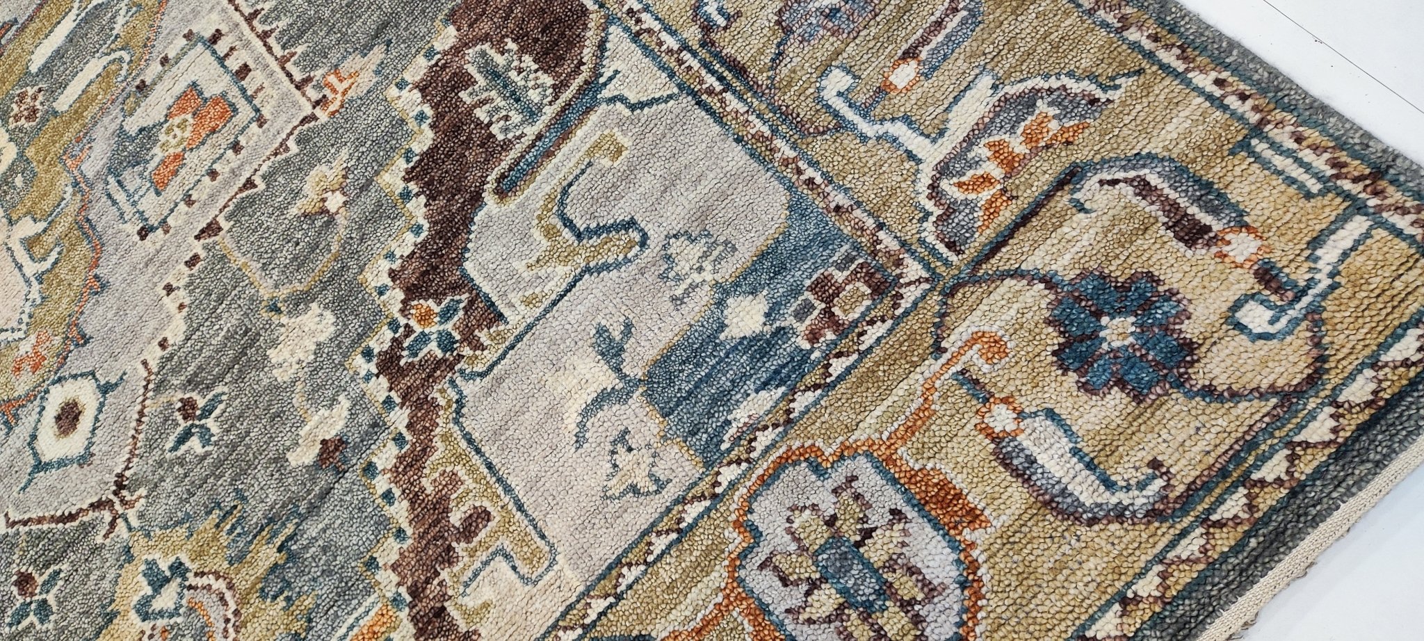 Kristian Alfonso 8x10 Hand-Knotted Grey & Brown Serapi | Banana Manor Rug Factory Outlet
