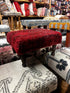 Kuniko 15x13x9 Wooden Upholstered Stool | Banana Manor Rug Factory Outlet