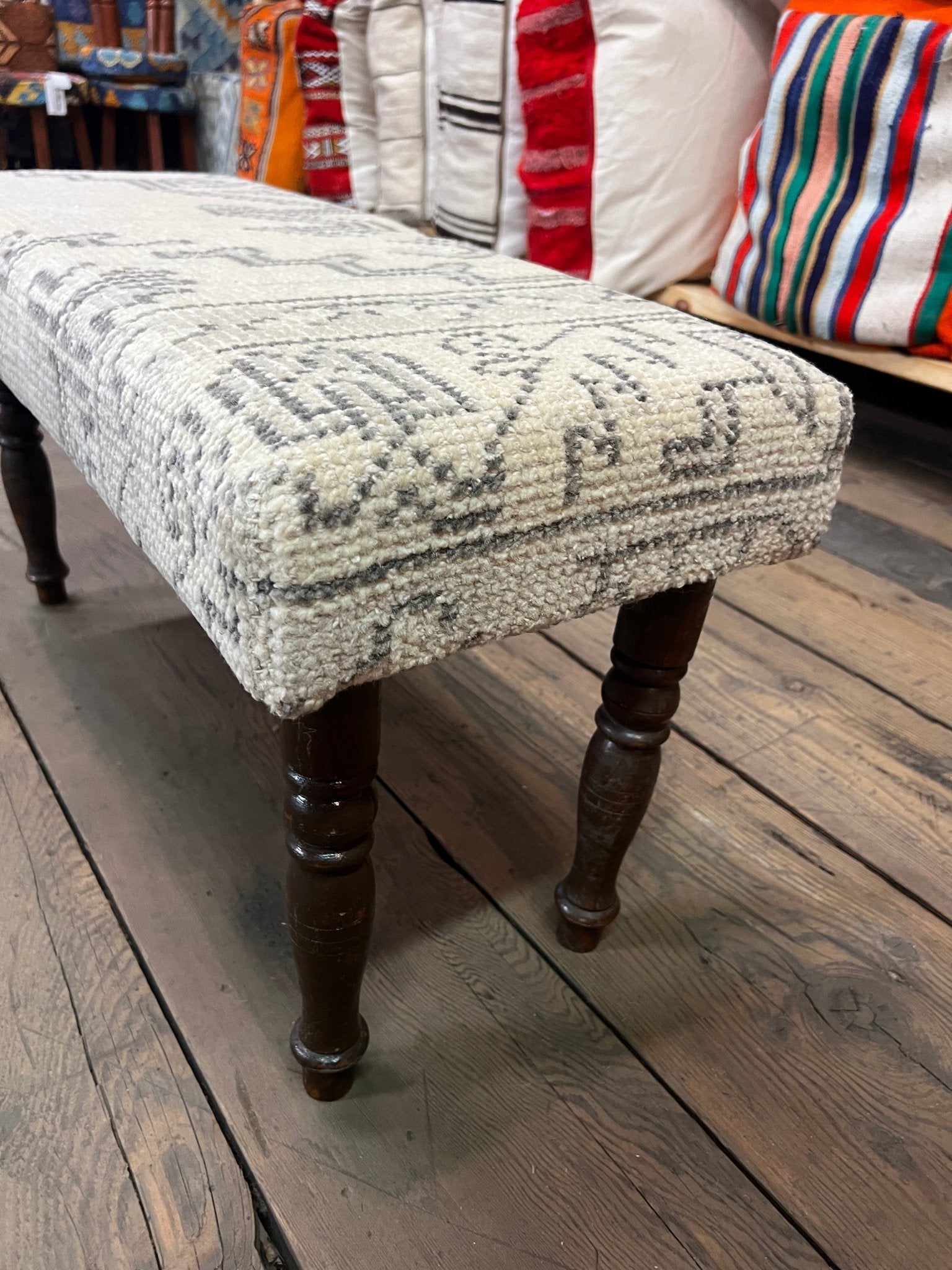 Kyoko 30x12x16 Wooden Upholstered Bench | Banana Manor Rug Factory Outlet