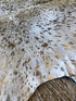 Large White Cowhide With Gold Flecks | Banana Manor Rug Company
