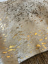 Large White Cowhide With Gold Flecks | Banana Manor Rug Company