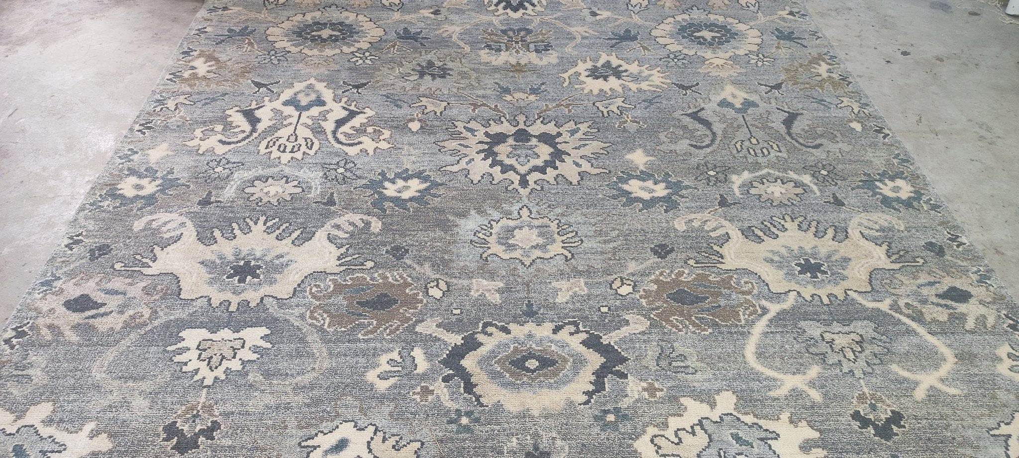 Lauren Santo Domingo Grey Hand-Knotted Oushak Rug 8x10 | Banana Manor Rug Company