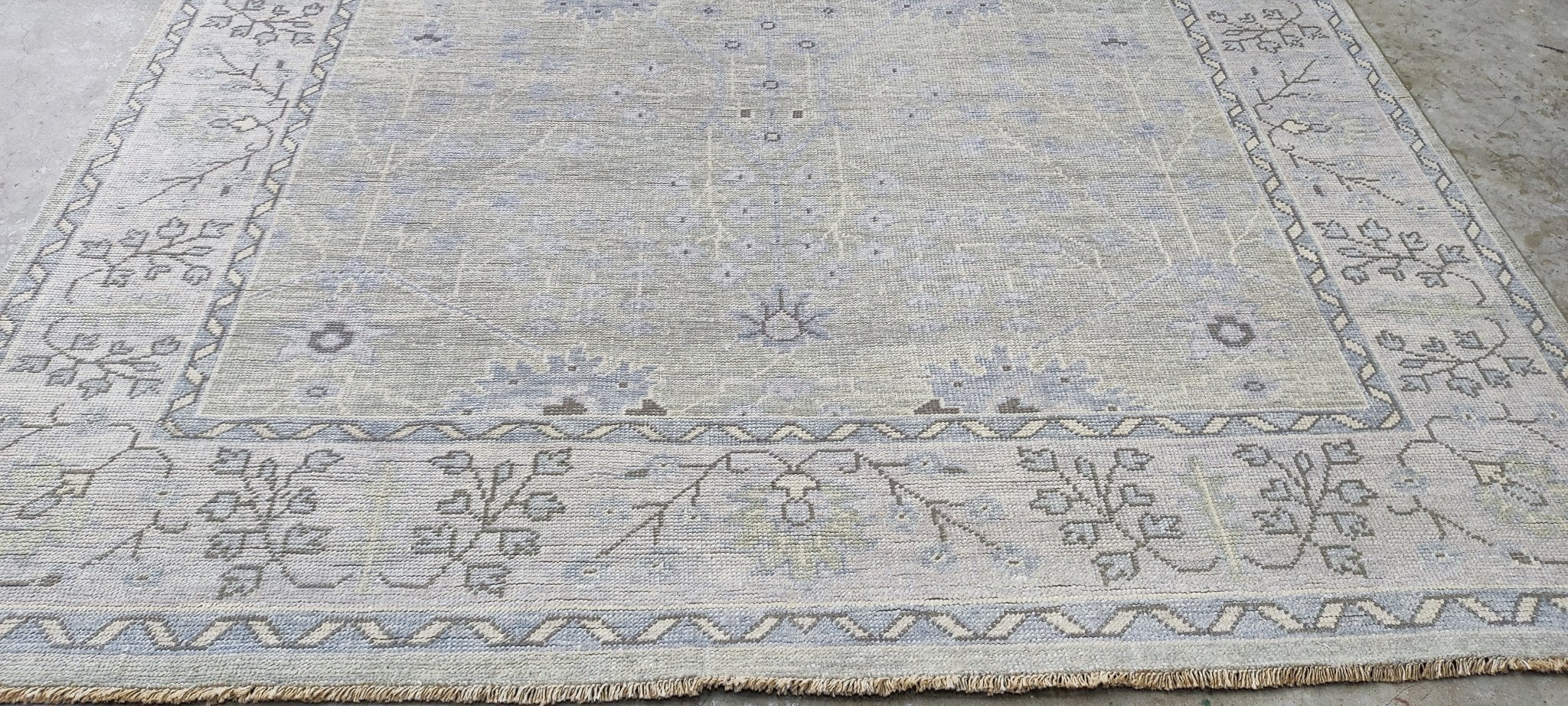 Lauryn 8x10.3 Hand Knotted Grey & Tan Turkish Oushak | Banana Manor Rug Factory Outlet