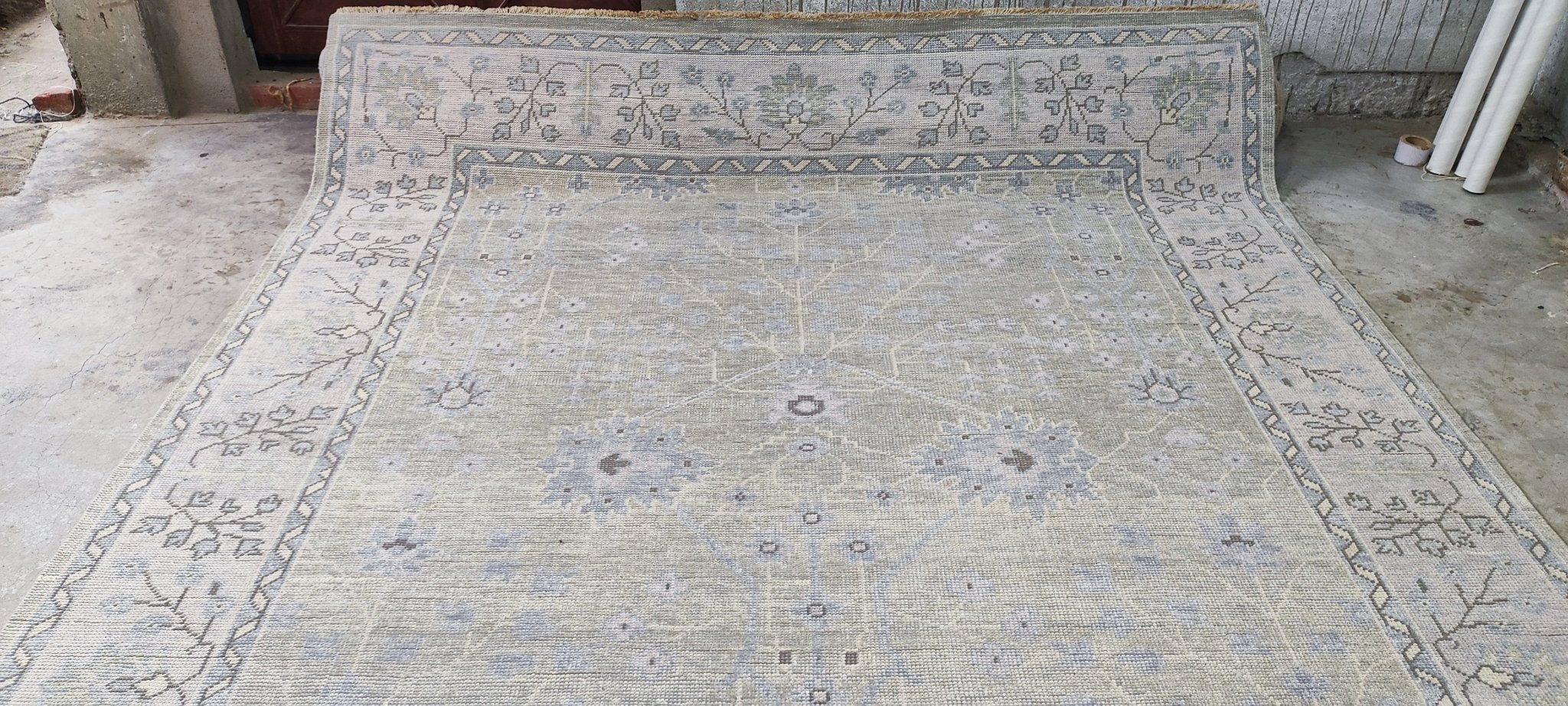 Lauryn 8x10.3 Hand Knotted Grey & Tan Turkish Oushak | Banana Manor Rug Factory Outlet