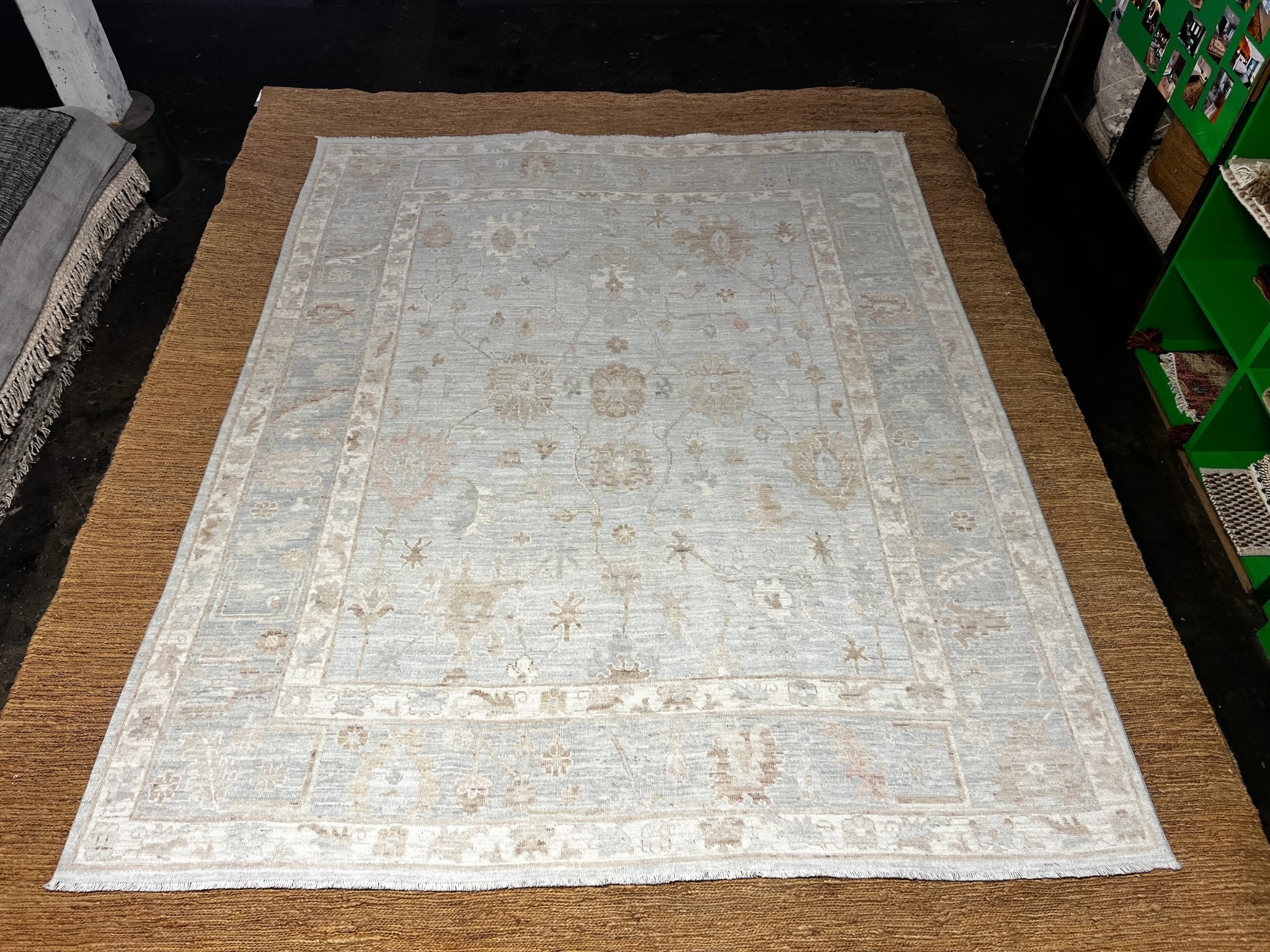 Layla Alizada Afghani Whitewashed Oushak 8.2x10 | Banana Manor Rug Company