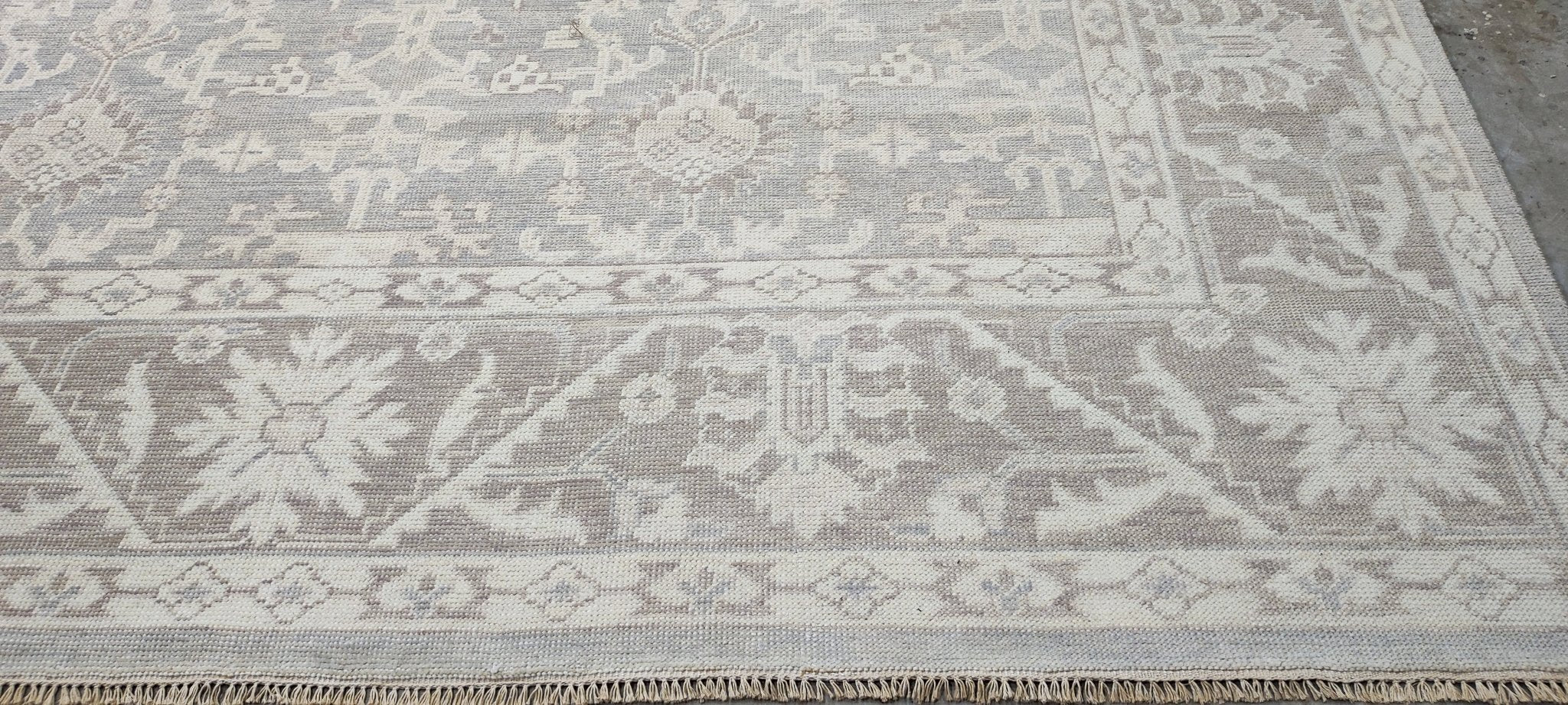 Leah Shapiro 9.9x14 Hand Knotted Silver Grey Turkish Oushak | Banana Manor Rug Factory Outlet