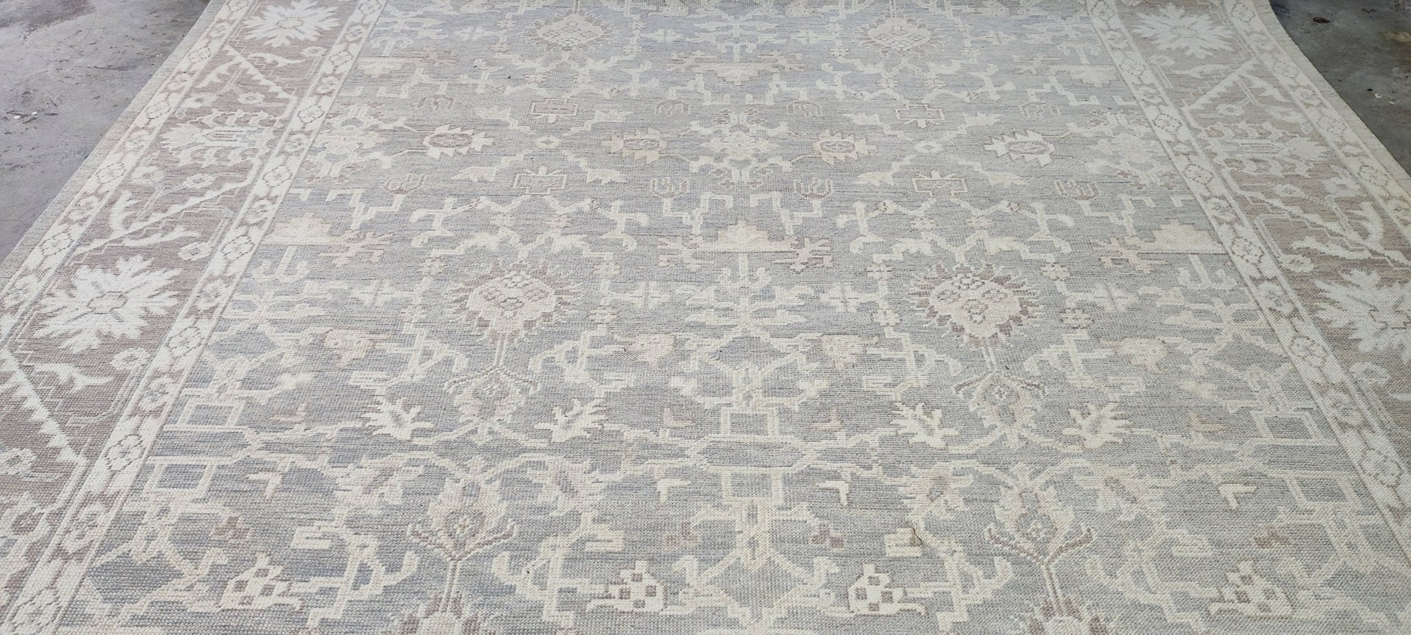 Leah Shapiro 9.9x14 Hand Knotted Silver Grey Turkish Oushak | Banana Manor Rug Factory Outlet