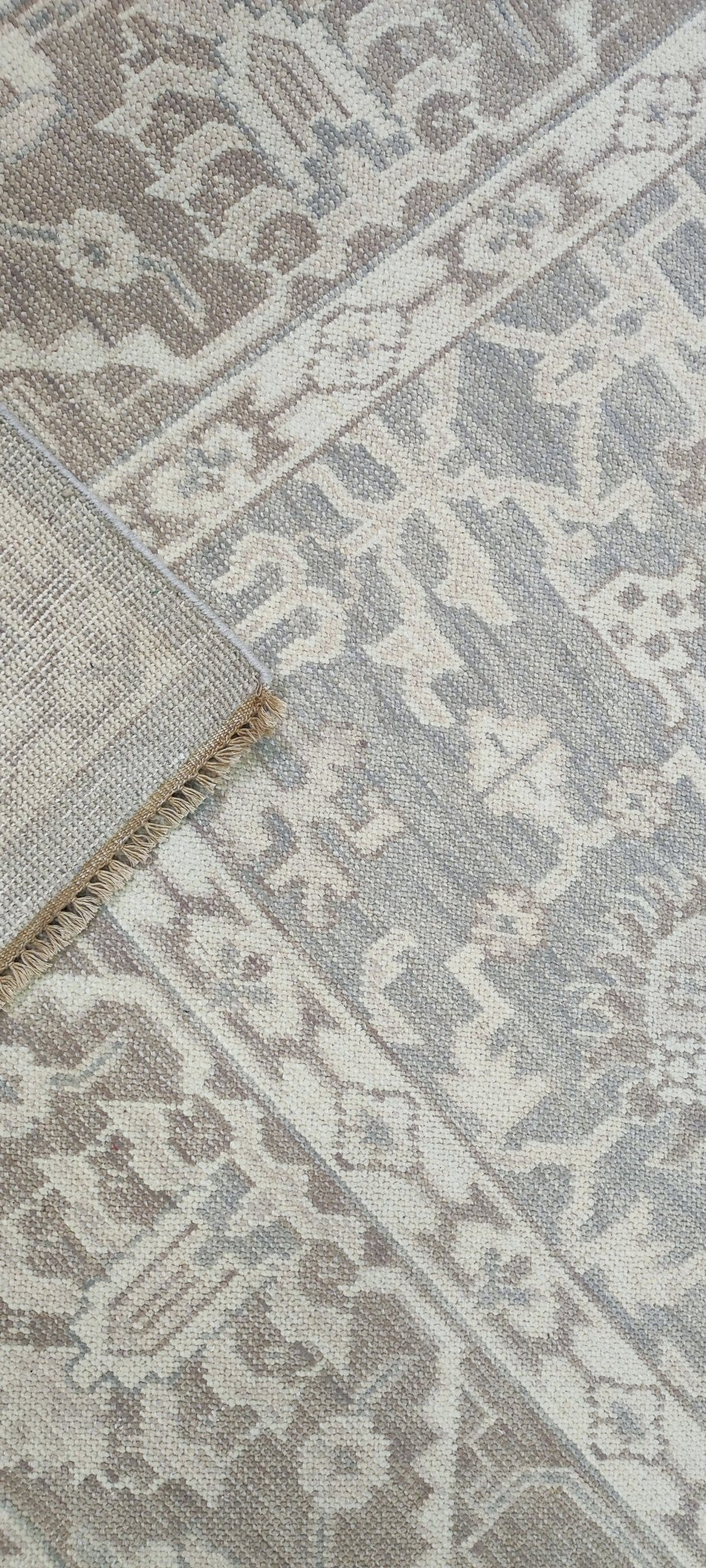 Leah Shapiro 9.9x14 Hand Knotted Silver Grey Turkish Oushak | Banana Manor Rug Factory Outlet