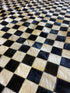 Leandro Lo Black and White Checkerboard Cowhide Rug (various sizes) | Banana Manor Rug Factory Outlet