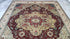 Leila 8x10 Hand-Knotted Rust and Ivory Persian Rug | Banana Manor Rug Company