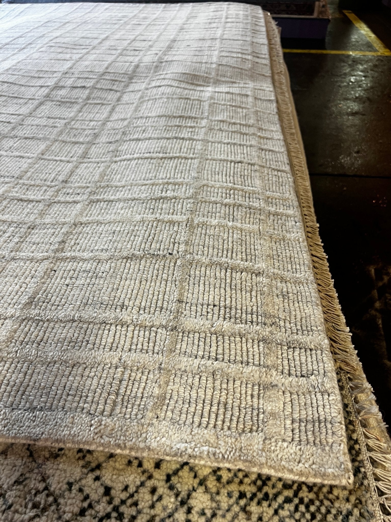 Leo Kranston 8.3x11.3 Handwoven Grey & Silver Modern | Banana Manor Rug Factory Outlet