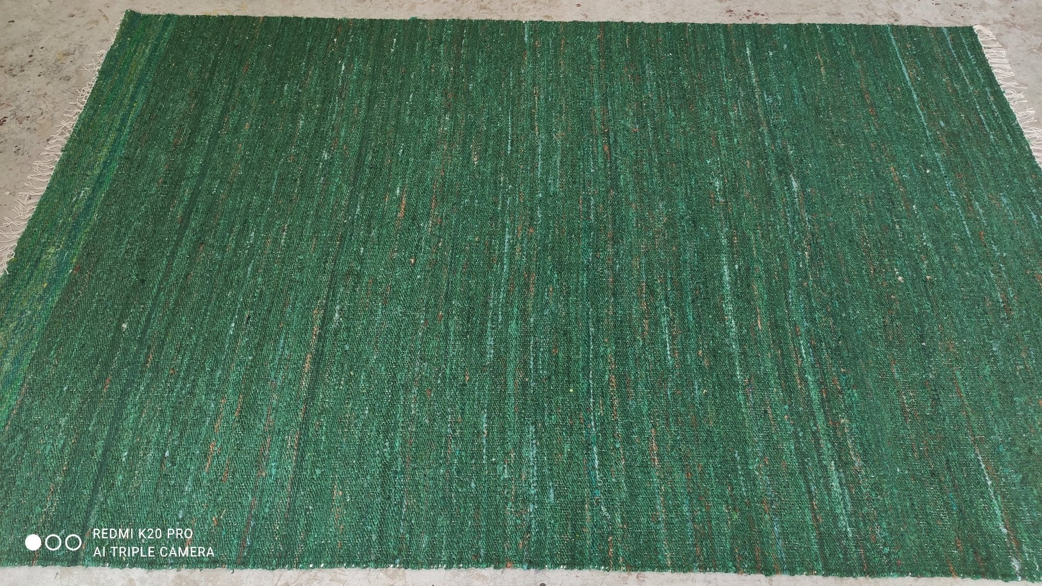 Leonard 5.6x8 Handwoven Green Sari Silk Rug | Banana Manor Rug Company