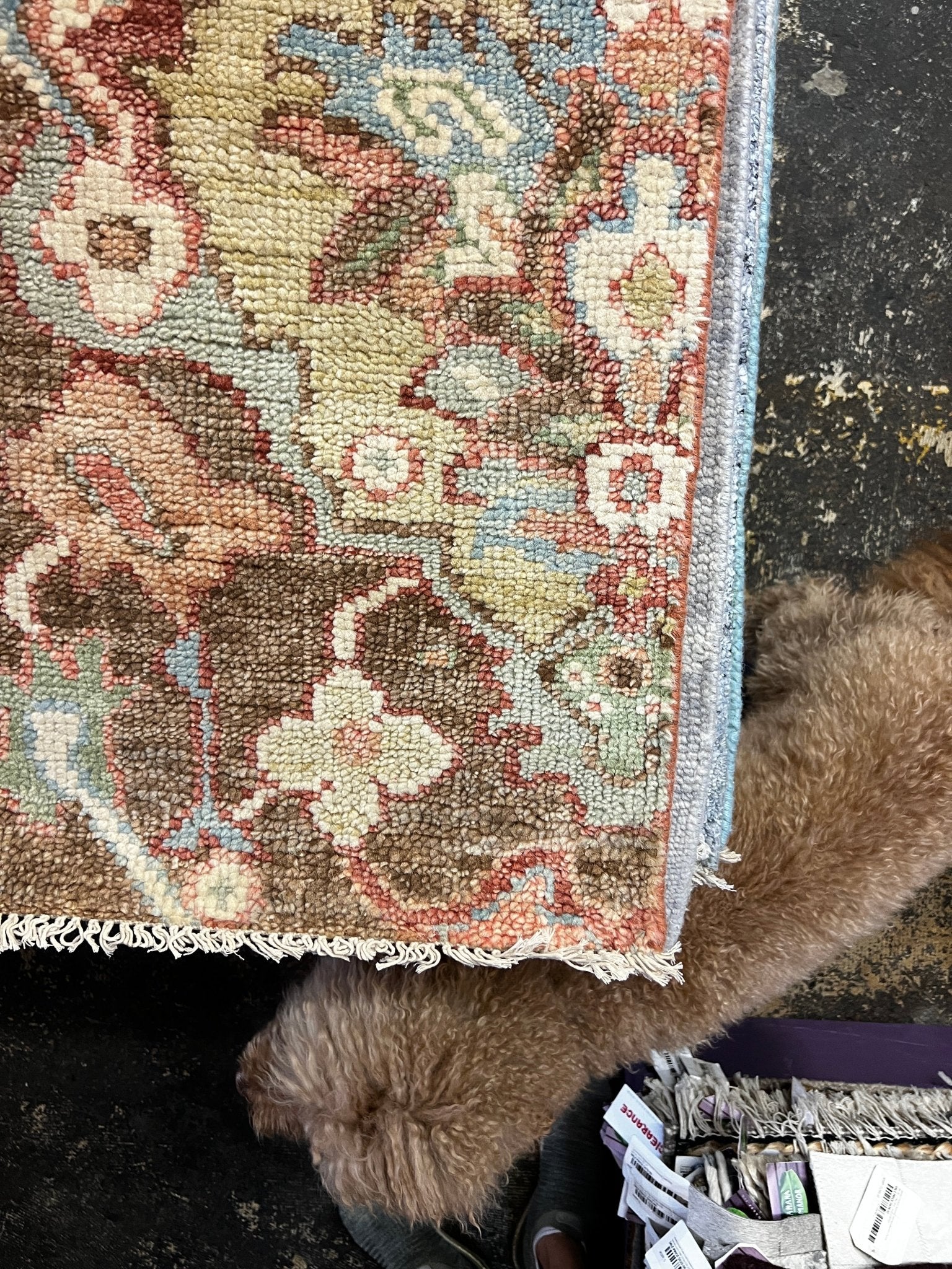 Leonardo 7x9 Rust Brown All Over Oushak | Banana Manor Rug Factory Outlet