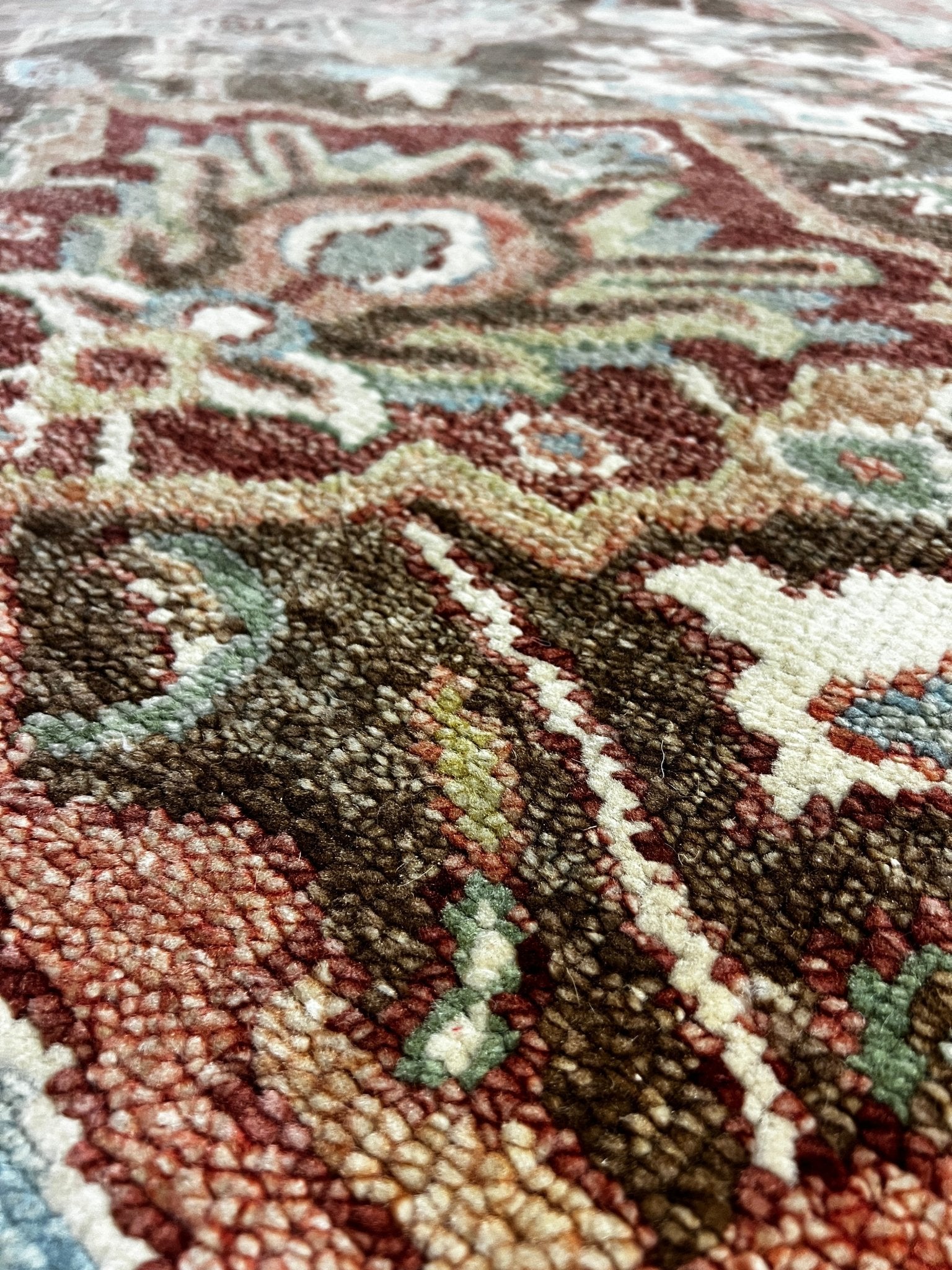 Leonardo 7x9 Rust Brown All Over Oushak | Banana Manor Rug Factory Outlet