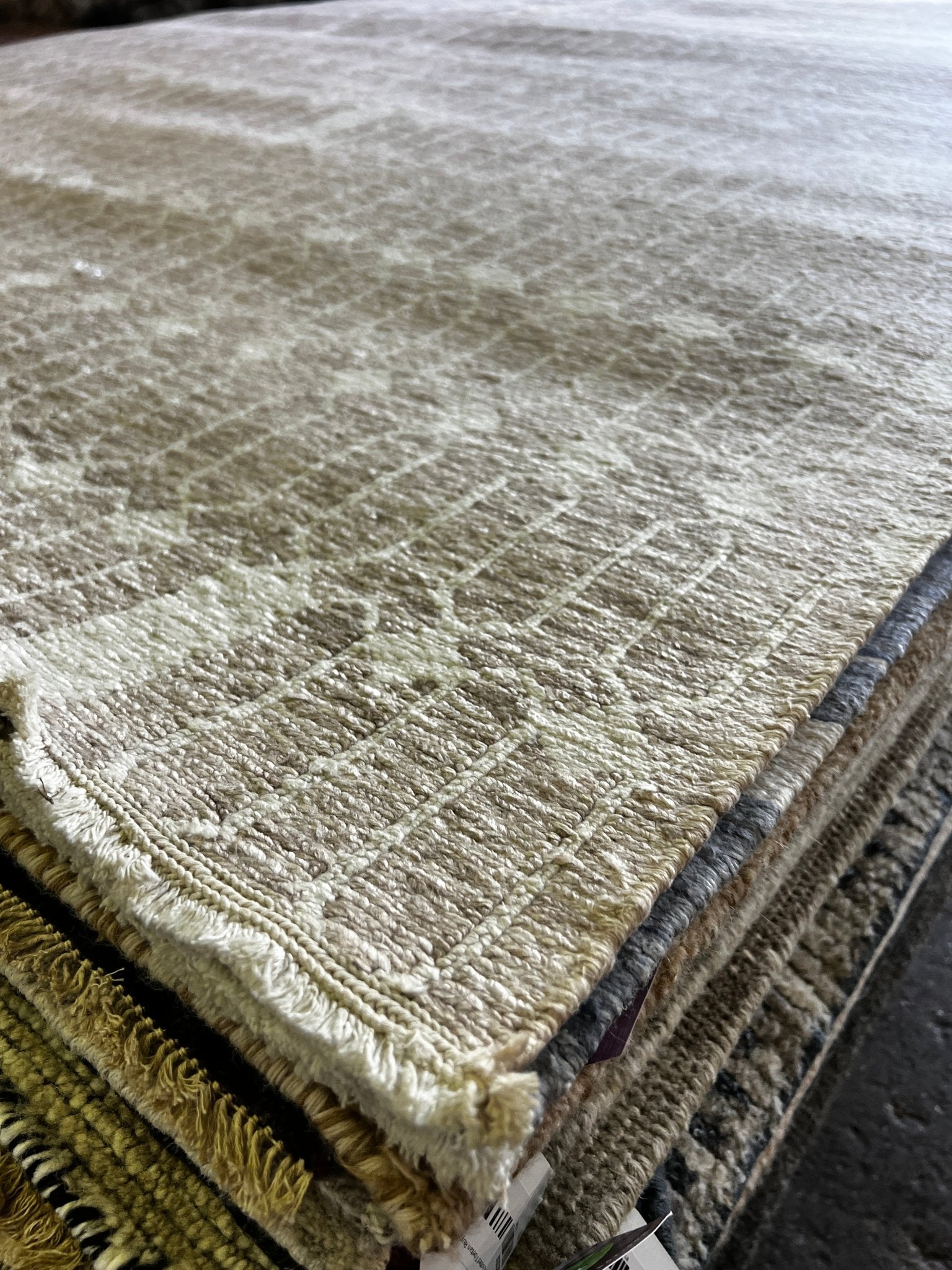 Lia Lane 7.9x9.9 Light Brown & Ivory Abstract | Banana Manor Rug Factory Outlet