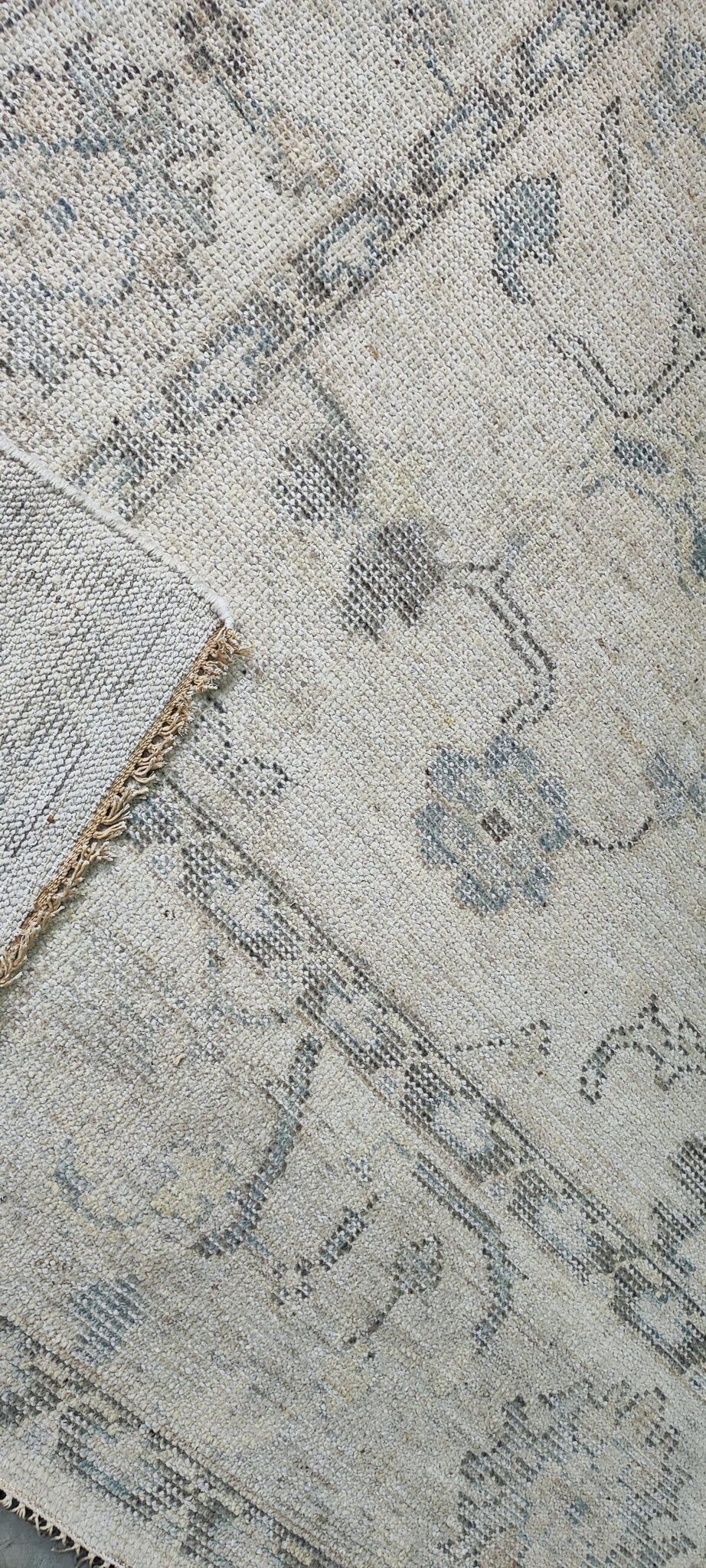 Lilly Snatchdragon 8x10 Hand Knotted Tan & Grey Oushak | Banana Manor Rug Factory Outlet