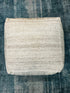 Lilu Gray Handwoven Wool Pouffe | Banana Manor Rug Company