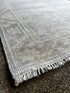 Linda Gamble 4x6 Hand-Knotted Silver & Grey Turkish Oushak | Banana Manor Rug Factory Outlet