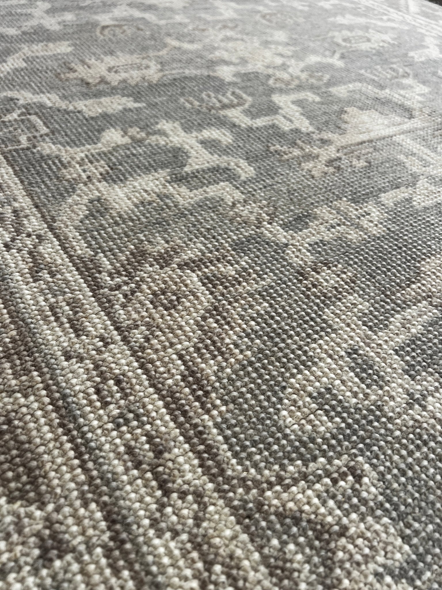 Linda Gamble 4x6 Hand-Knotted Silver & Grey Turkish Oushak | Banana Manor Rug Factory Outlet