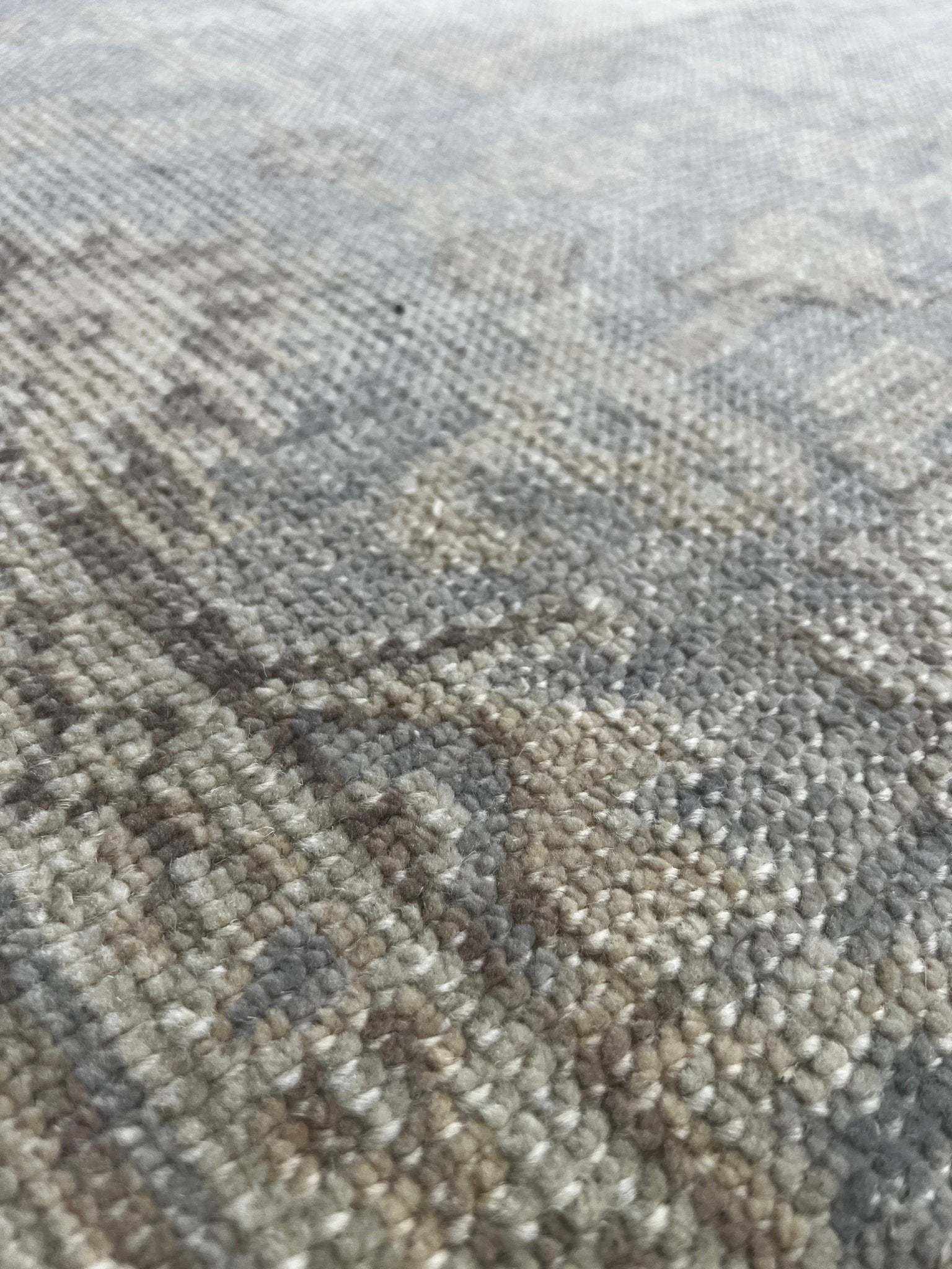 Linda Gamble 4x6 Hand-Knotted Silver & Grey Turkish Oushak | Banana Manor Rug Factory Outlet