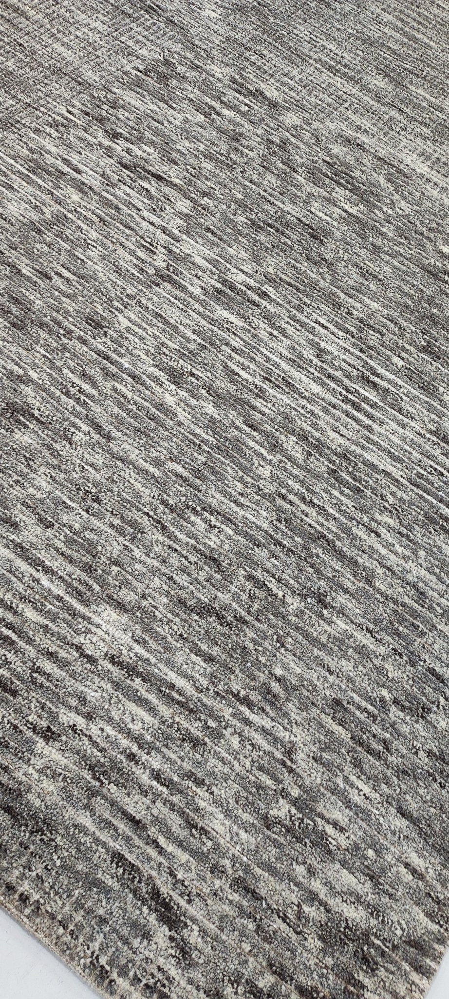 Lionel 9x11.9 Hand-Knotted Grey & Ivory High Low | Banana Manor Rug Factory Outlet