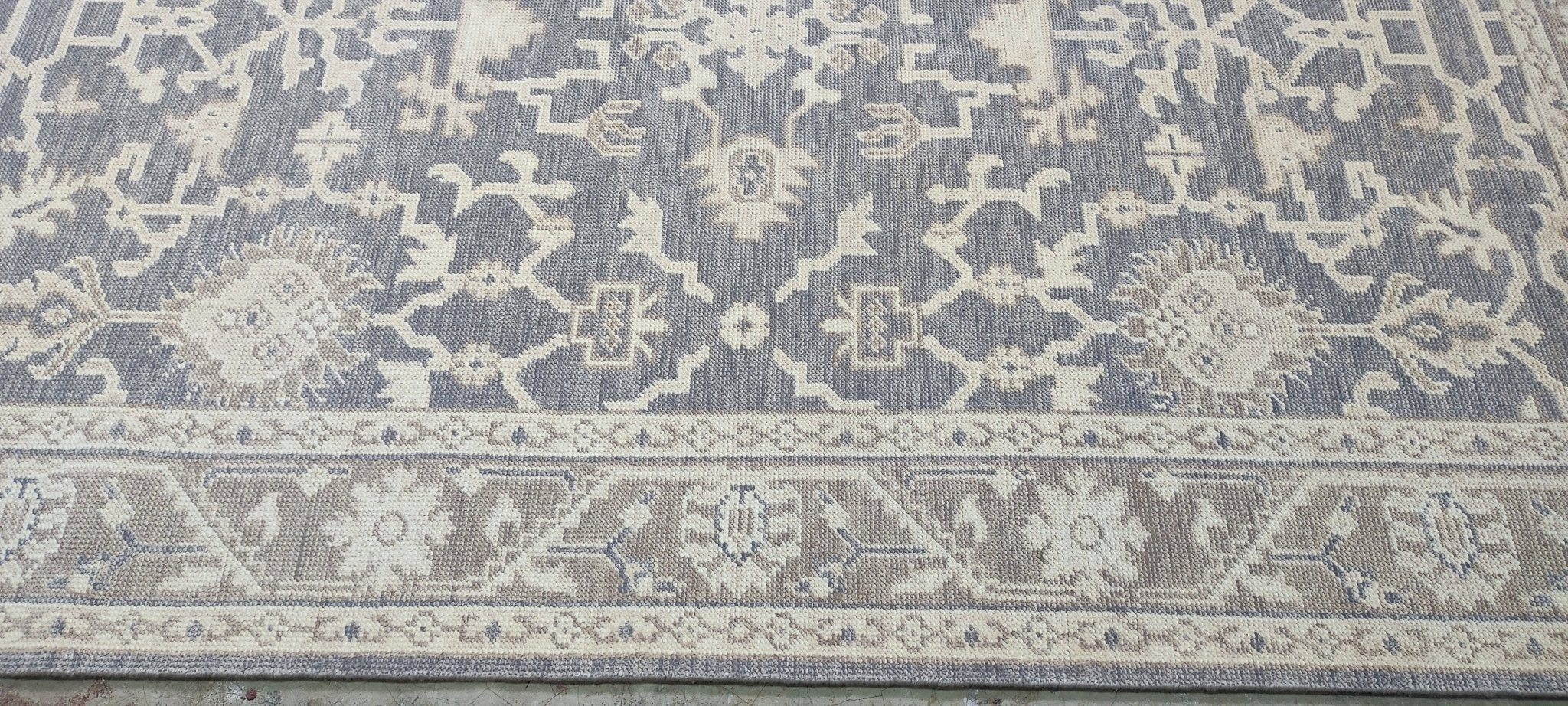 Lisa Baker 4x6 Hand Knotted Grey & Silver Turkish Oushak | Banana Manor Rug Factory Outlet