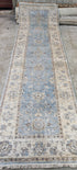 Lisa Matthews 2.9x9.9 Hand-Knotted Aqua & Silver Oushak | Banana Manor Rug Factory Outlet