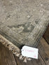 "Lisanne" Dark Grey and Silver Hand-Knotted Oushak Sample 8x10 | Banana Manor Rug Company