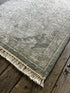 "Lisanne" Dark Grey and Silver Hand-Knotted Oushak Sample 8x10 | Banana Manor Rug Company