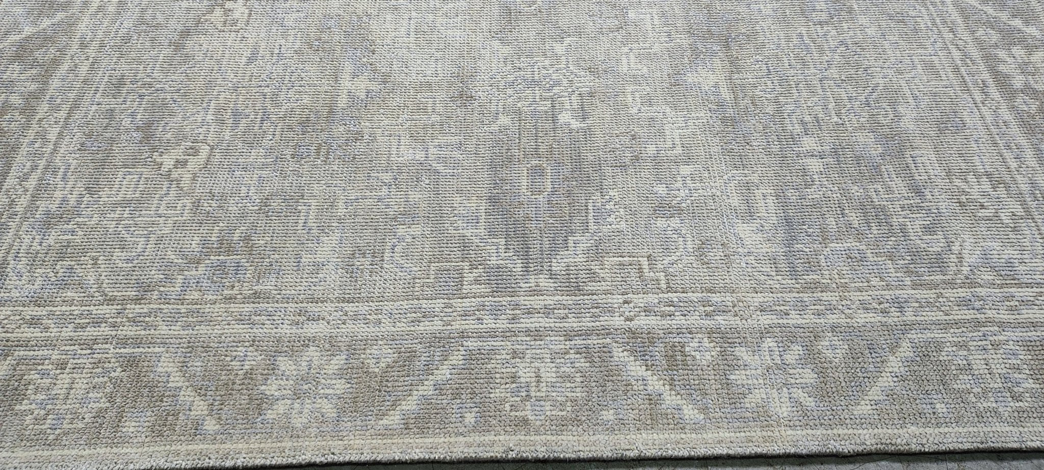 Liv Lindeland 4x6 Hand Knotted Silver & Grey Turkish Oushak | Banana Manor Rug Factory Outlet