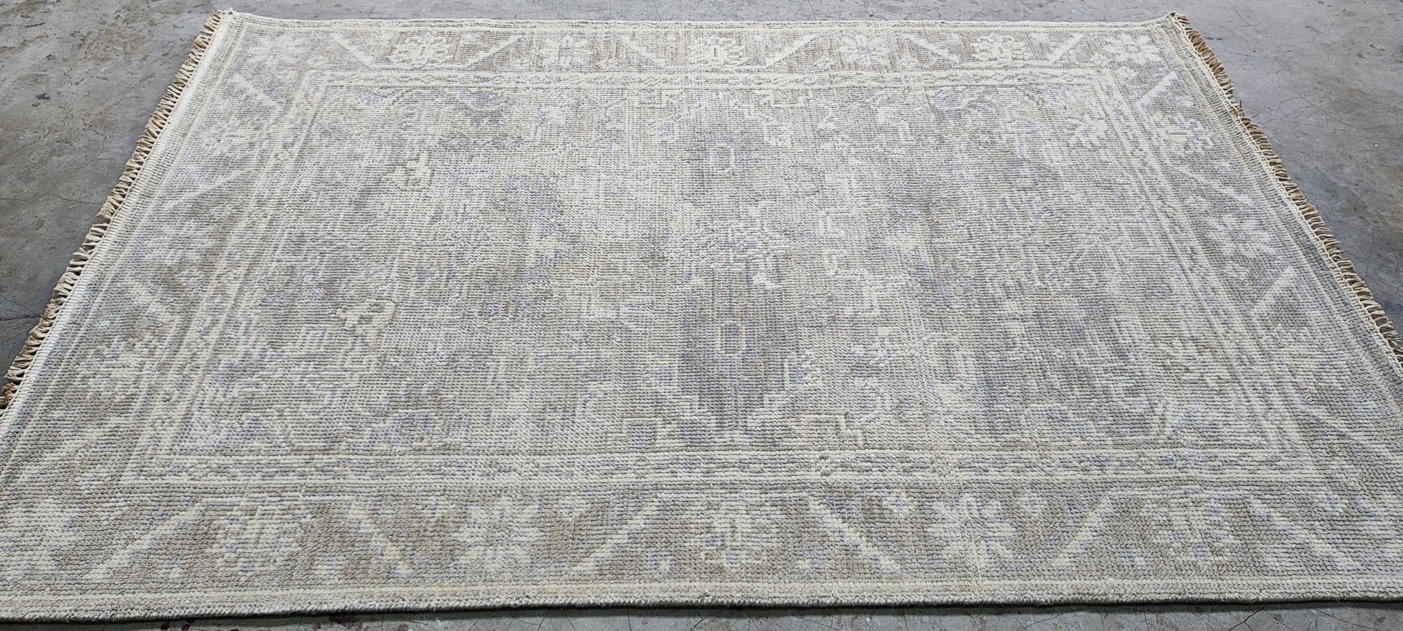 Liv Lindeland 4x6 Hand Knotted Silver & Grey Turkish Oushak | Banana Manor Rug Factory Outlet