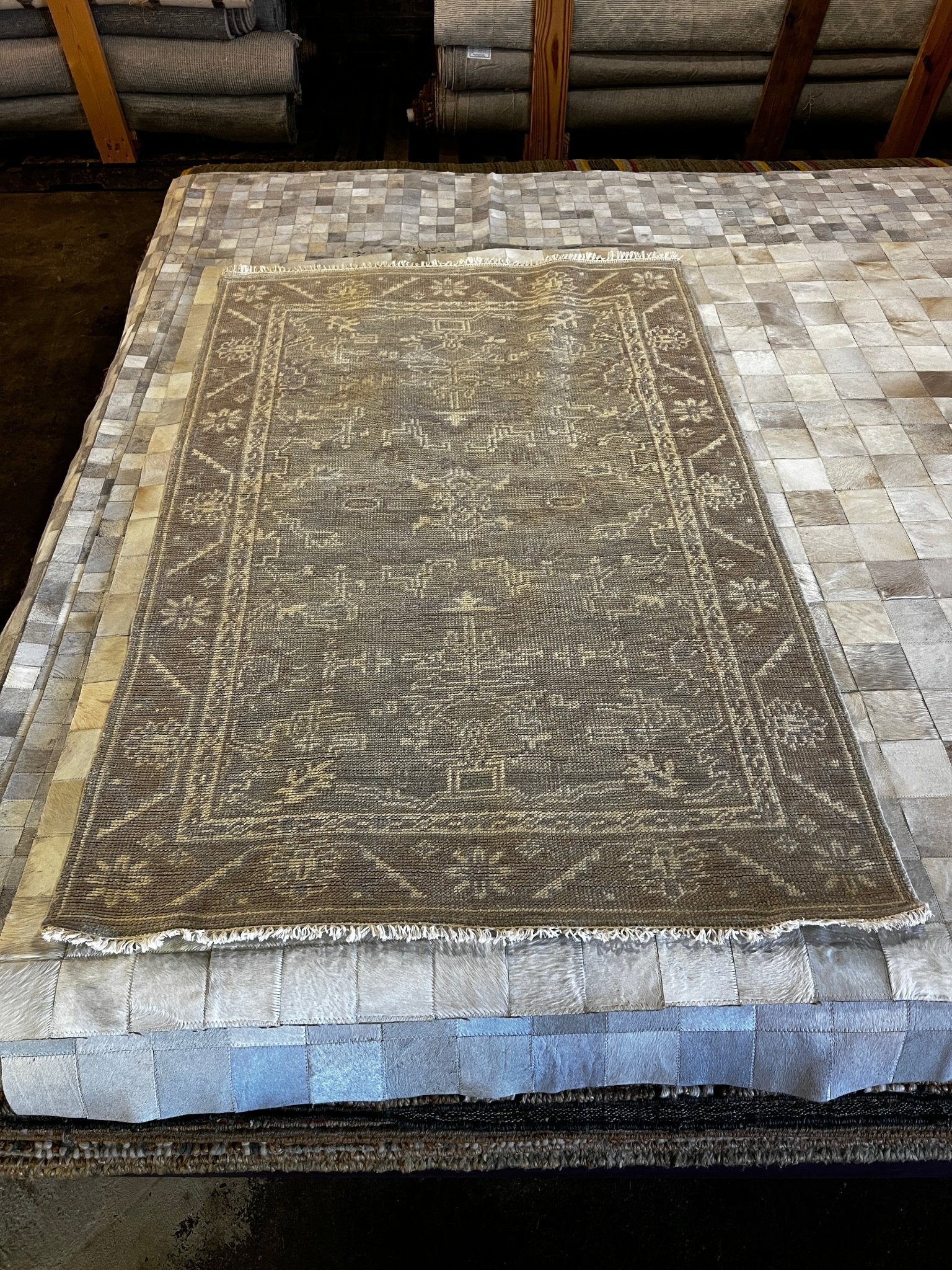 Liv Lindeland 4x6 Hand-Knotted Silver & Grey Turkish Oushak | Banana Manor Rug Factory Outlet