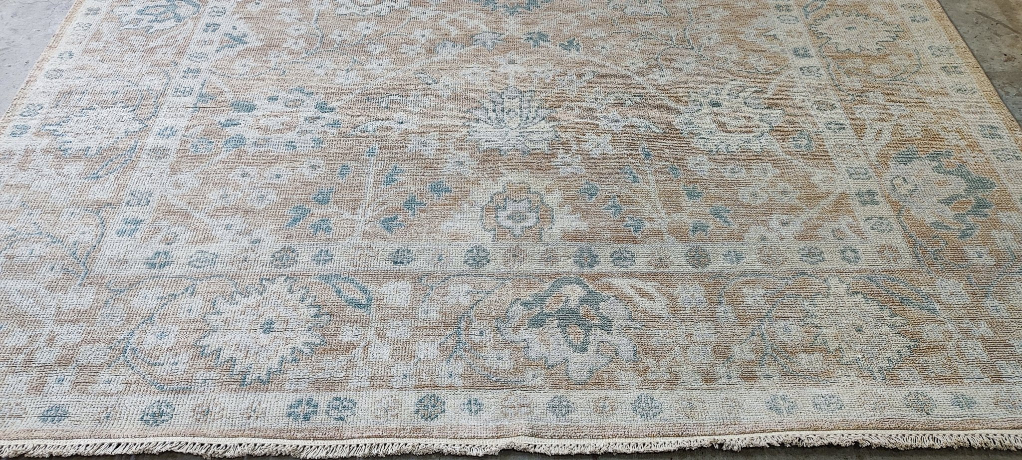 Lorenza 8x9.9 Tan Oushak | Banana Manor Rug Factory Outlet