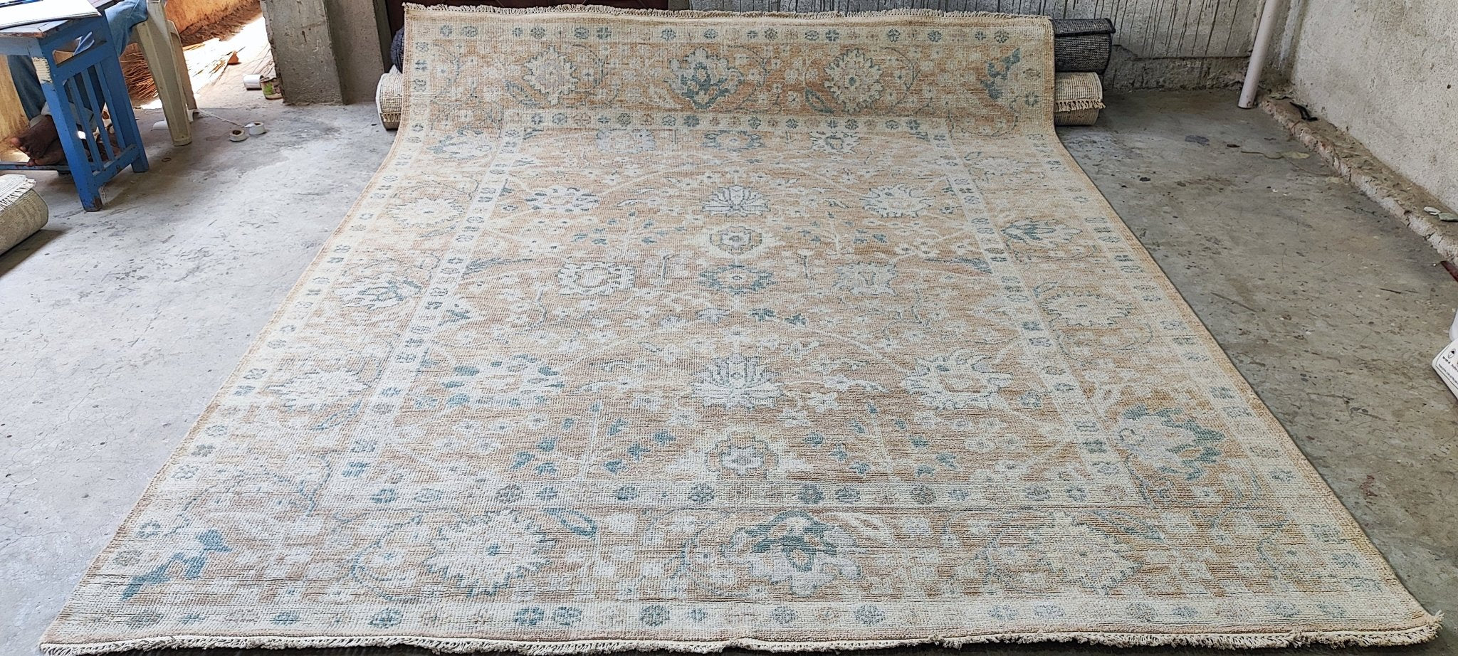 Lorenza 8x9.9 Tan Oushak | Banana Manor Rug Factory Outlet