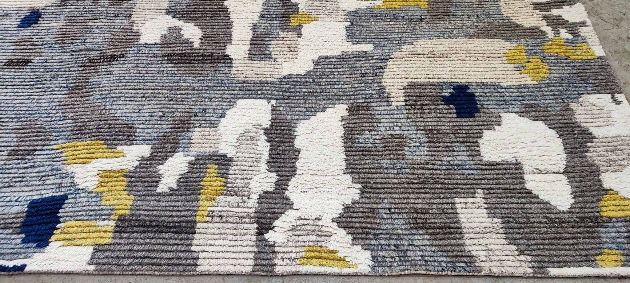 Louis 9.3x12 Hand-Knotted Grey Cut Pile | Banana Manor Rug Factory Outlet