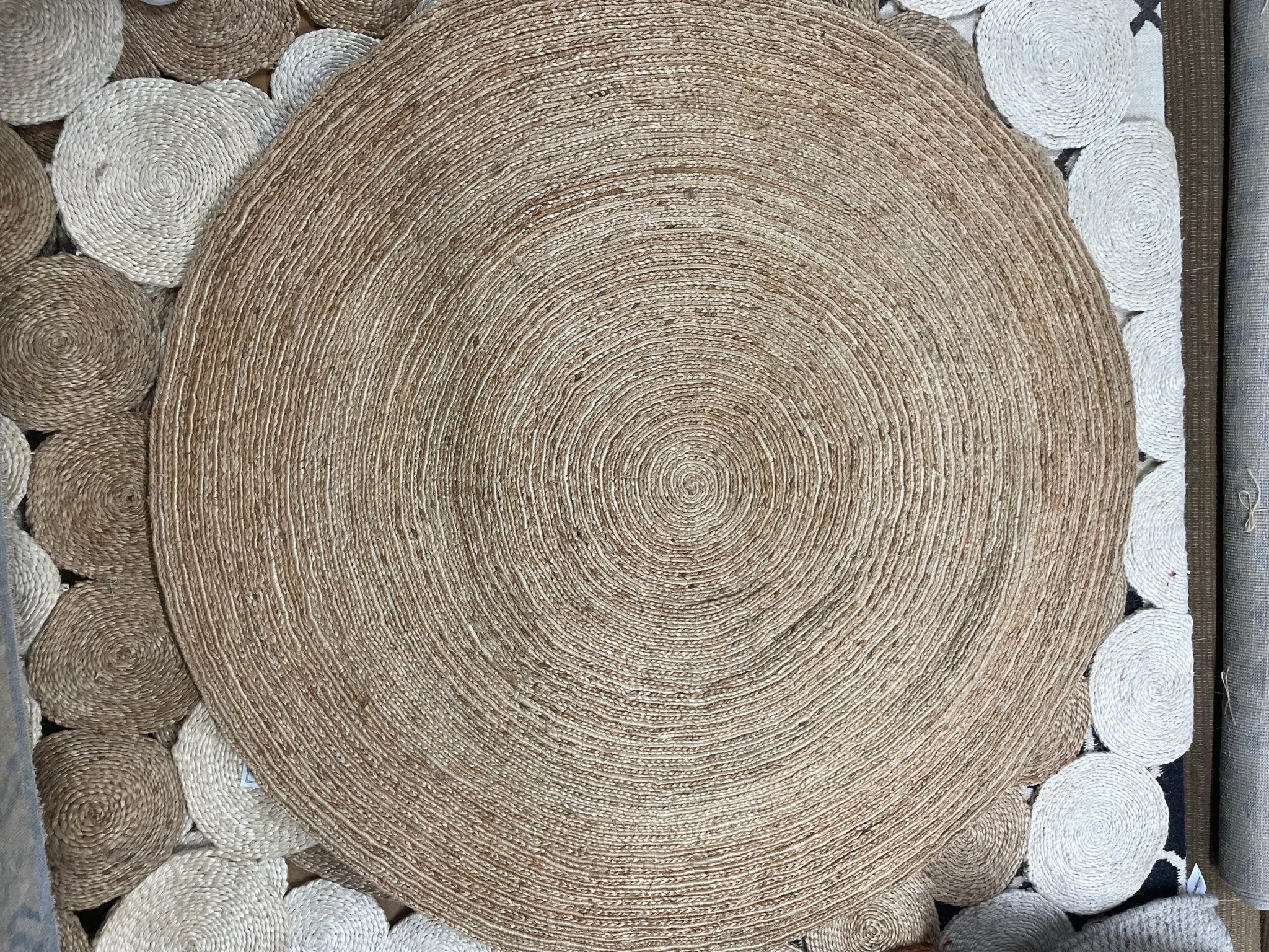 Louise Jefferson 5x5 Natural Jute Rug | Banana Manor Rug Factory Outlet