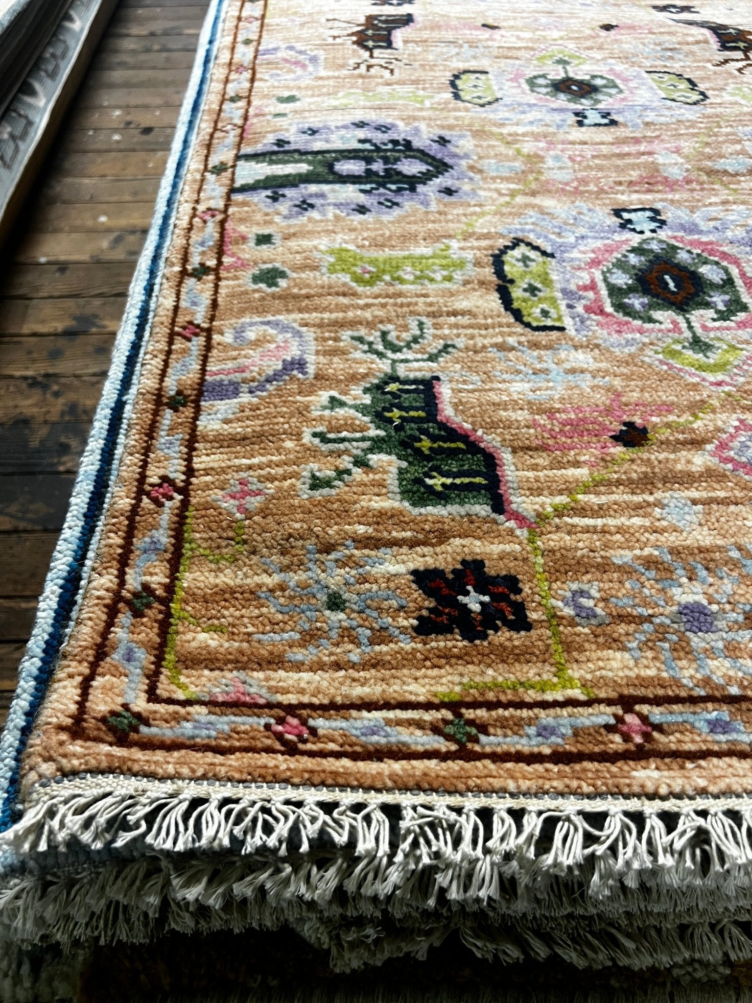 Luana 2.6x12 Hand Knotted Rust Oushak | Banana Manor Rug Factory Outlet