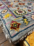 Lubna Azabal 2.6x10.3 Sky Blue Hand-Knotted Oushak Runner | Banana Manor Rug Factory Outlet