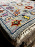 Lubna Azabal 2.6x10.3 Sky Blue Hand-Knotted Oushak Runner | Banana Manor Rug Factory Outlet