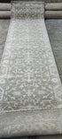 Lucia 2.6x11.9 Hand Knotted Grey & Silver Turkish Oushak | Banana Manor Rug Factory Outlet