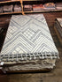 Luke Bracey Hand-Knotted Modern Rug Ivory and Grey High-Low 4x6 | Banana Manor Rug Factory Outlet