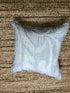 Lura White and Blue Hand-Knotted Pillow | Banana Manor Rug Company