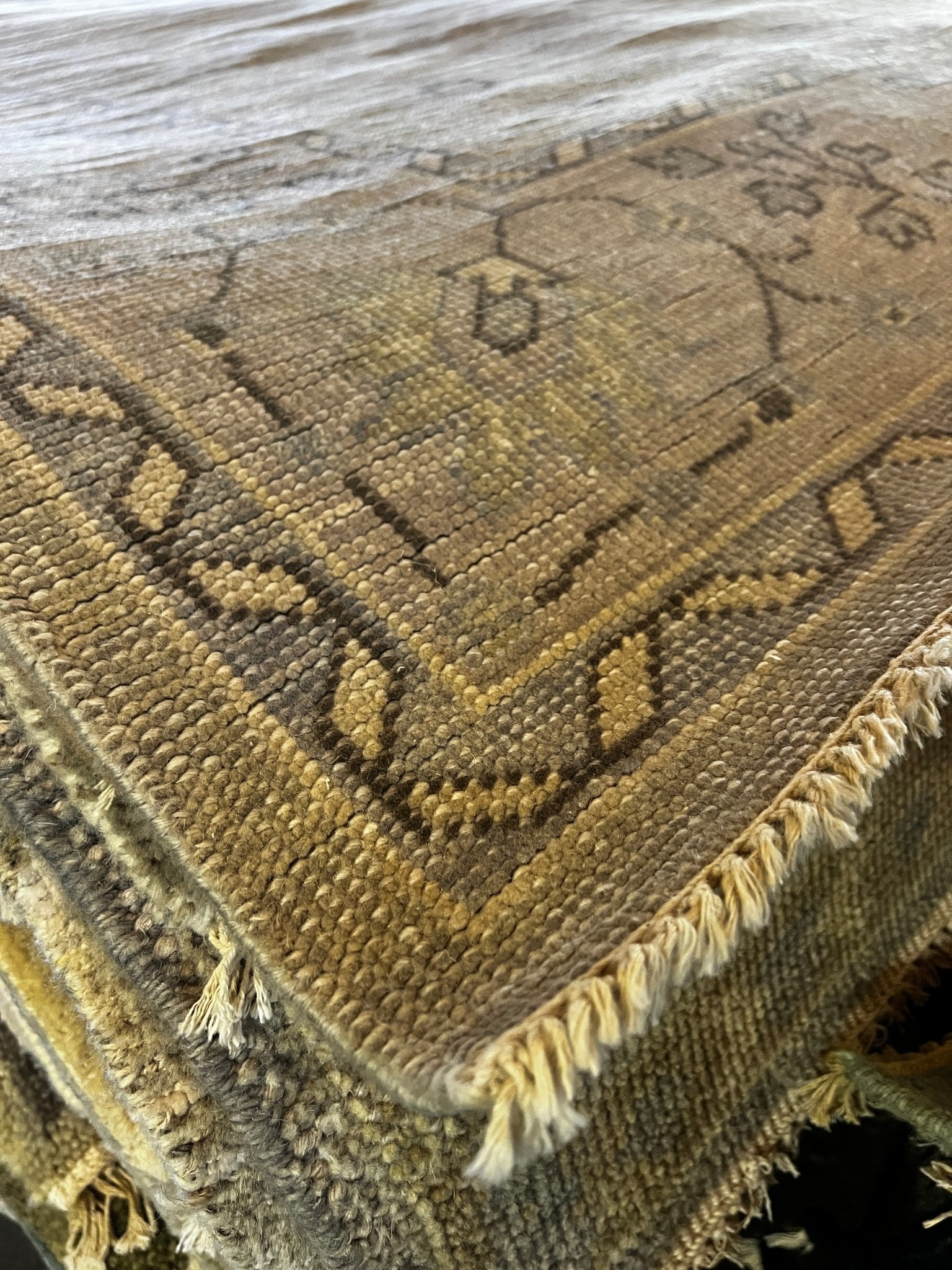 Lydia Thompson 8x10 Hand-Knotted Tan & Grey Turkish Oushak | Banana Manor Rug Factory Outlet