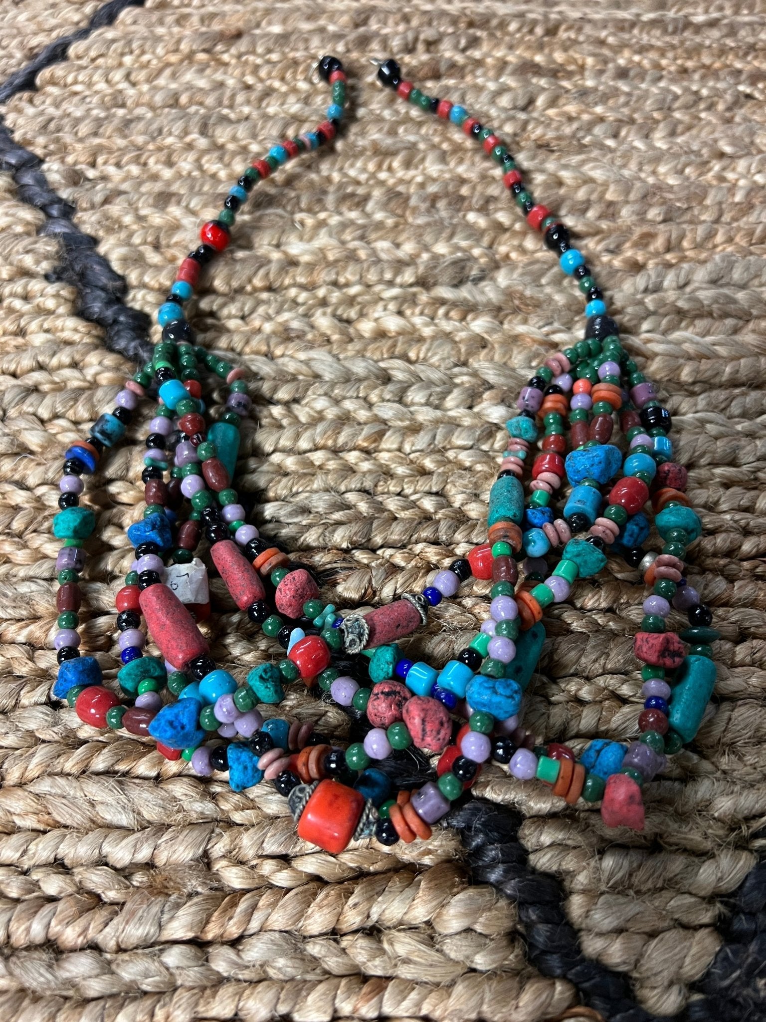 Mable Multi-Colored Layered Handmade Moroccan Necklace | Banana Manor Rug Company