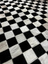 Marcelo Garcia Black and White 2.5x8 Checkerboard Cowhide Runner | Banana Manor Rug Factory Outlet