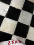 Marcelo Garcia Black and White 2.5x8 Checkerboard Cowhide Runner | Banana Manor Rug Factory Outlet