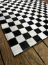 Marcelo Garcia Black and White 2.5x8 Checkerboard Cowhide Runner | Banana Manor Rug Factory Outlet