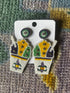 Mardi Gras Snowball Earrings | Banana Manor Rug Company